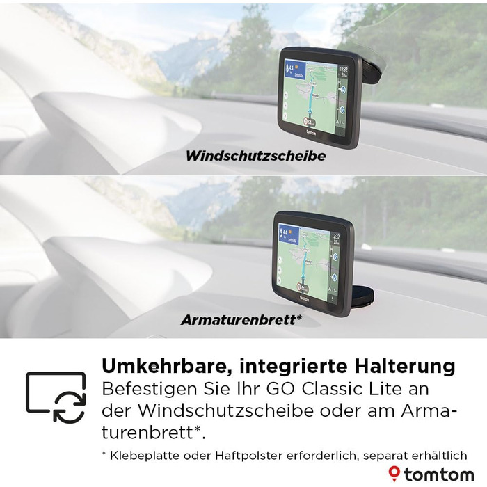 Навігаційний пристрій TomTom Car Sat Nav GO Classic Lite (6 дюймів, TomTom Traffic, оновлення карт Європи, оновлення через Wi-Fi, інтегроване, двостороннє кріплення) 6-дюймовий Lite