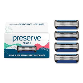 Змінних лез для Preserve Shave 5 бритв, 1 упаковка по 4 леза (сумісна лише з Preserve Shave 5), 5