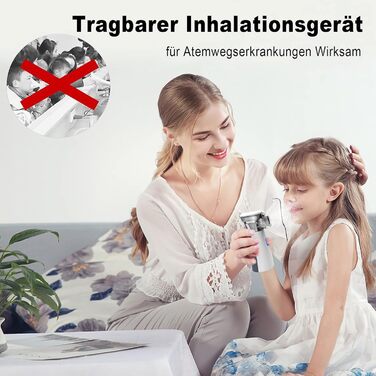 Інгаляційний пристрій для дітей Інгаляційні пристрої для дорослих Набір дитячих інгаляторів-небулайзерів з маскою для обличчя та мундштуком, функція автоматичного очищення, ефективний при респіраторних захворюваннях