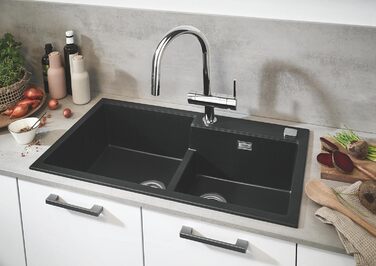 Кухонний змішувач GROHE Minta з висувним виливом, 2 режими струменя, поворот на 360, система економії води, хром, 32321002