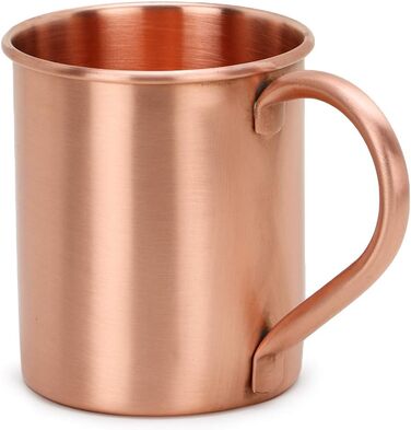 Кружка Zap Impex Moscow Mule, мідна, проста, ідеально підходить для будь-яких охолоджених напоїв, щоб розважитись в барі або вдома. Чудовий подарунковий набір для бару з 6 шт.