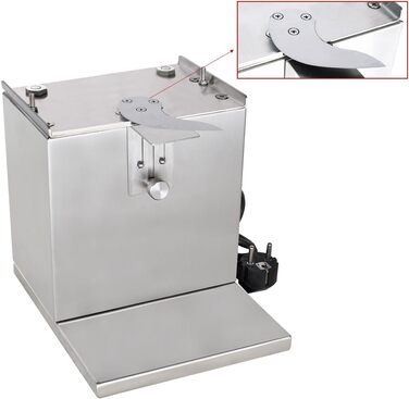 Професійний різак Beeketal 'CSB-3E Professional Gastro Currywurst електричний з регулюванням товщини різання від 5-30 мм, корпус ковбасної нарізки та ніж з нержавіючої сталі, двигун 135 Вт (не обслуговується)