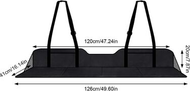 Матрац-подовжувач заднього сидіння автомобіля Матрац для кемпінгу Складаний матрац для заднього сидіння Подовжувач заднього сидіння Подовжувальна панель матраца заднього сидіння з сумкою для зберігання для вантажівок, риболовлі, кемпінгу, чорного кольору