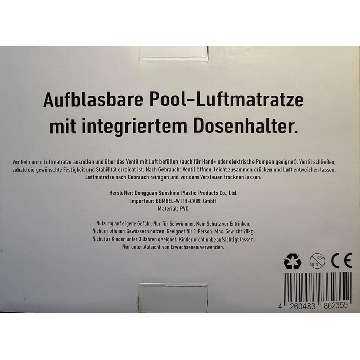 Надувний матрац для басейну - Дизайн банка з яблуком, вином та коли