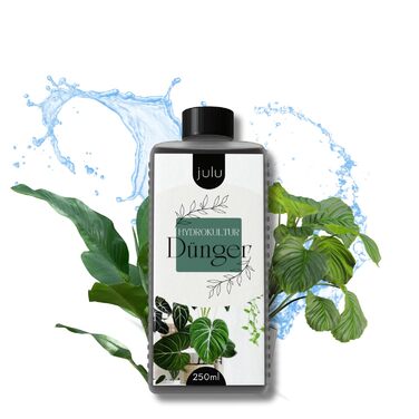 Добриво JULU для гідропоніки кімнатних рослин, більше 100л води для поливу, гідродобриво рідке - сильні та здорові рослини - 250 мл