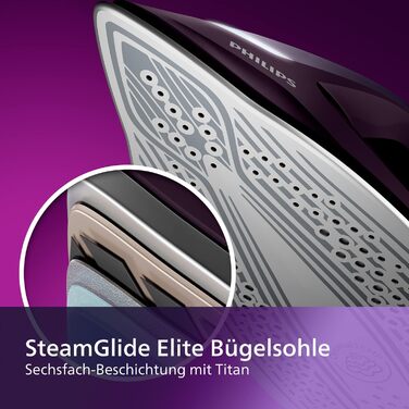 Парогенераторна праска Philips PerfectCare серії 7000, інтелектуальна автоматична подача пари, гарантія відсутності опіків*, надле