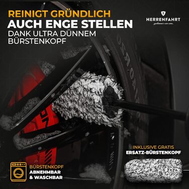 Щітка для обода з мікрофібри ультратонка Надзвичайно вузька насадка для щітки для ретельного очищення без подряпин також заходить