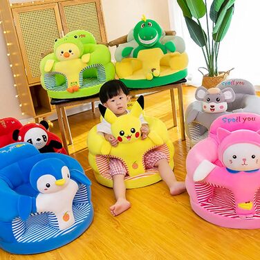 Чохол для дитячого сидіння на підлозі, чохол для навчальних стільців, милий плюшевий наповнювач для дитячого дивана, знімний та пральний, для дитячої кімнати, ігрової кімнати, парку, 2