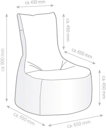 Крісло-мішок Gamewarez Crimson Hurricane Ігрове крісло-мішок, що підходить для використання в приміщенні та на вулиці, зі спинкою, ідеально підходить для гравців PS5, Nintendo та Xbox, з бічною кишенею, штучна шкіра, зроблено в Німеччині, чорно-червоне