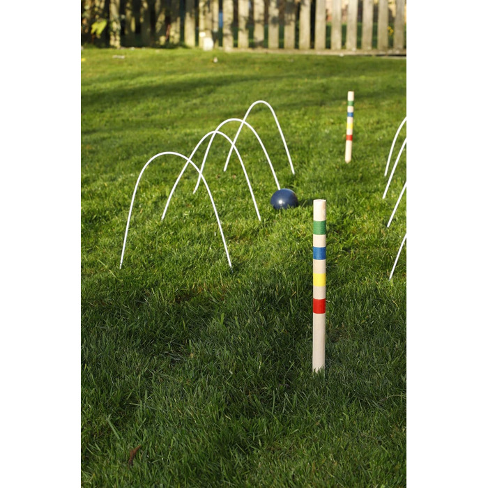 Дерев&39яний набір для крокету Spetebo з сумкою для перенесення - для 4 гравців - Кільця для гри в крокетний сад для дорослих