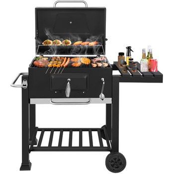 Сімейне вугільне барбекю SilteD, вугільне барбекю для внутрішнього дворика з тумбочками, барбекю для кемпінгу, барбекю, вугільне б