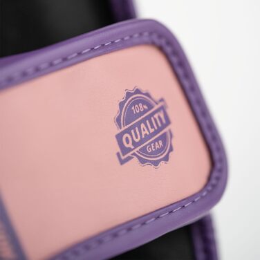 ЗБРОЇ Щитки для гомілок, дитячі, Дженні, рожеві, для тренувань та змагань, високоякісна синтетична шкіра та ідеальна амортизація, муай-тай, К1, ММА, карате та кікбоксинг, розмір S/M, 8