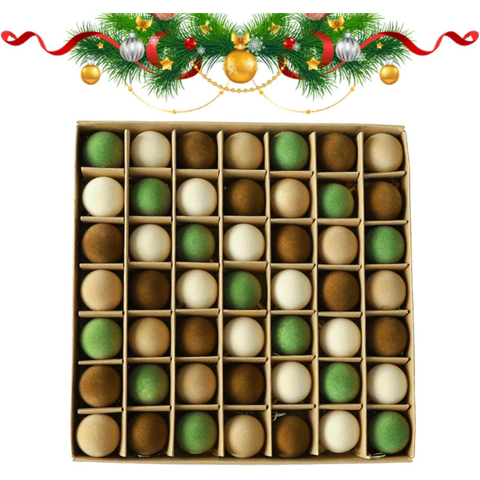 Набір із 49 оксамитових різдвяних кульок Generisch