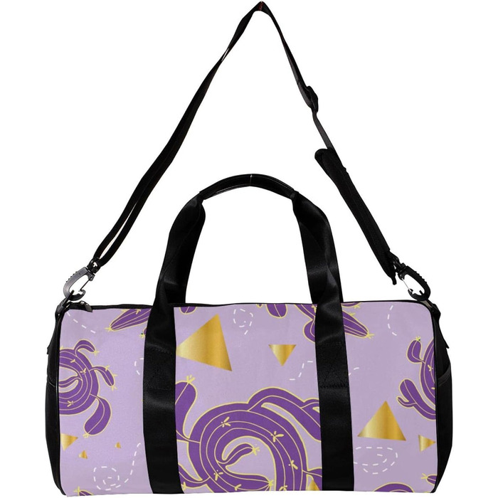 Спортивна сумка, маленька дорожня сумка, сумка для фітнесу та шопінгу для йоги, з абстрактним рослинним принтом (кактуси), сумка для активного відпочинку, ручна поклажа