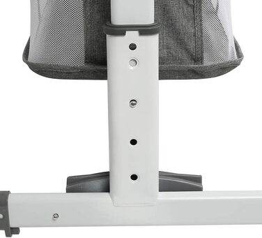 Дитяче ліжечко-тумбочка та окремостояче ліжечко, дитяче ліжечко-тумбочка для звичайних ліжок та ліжок з пружинним матрацом та колесами, дитяче ліжко Parents&39 Pride Complete Set (92 58 7090 см (сіро-біле))