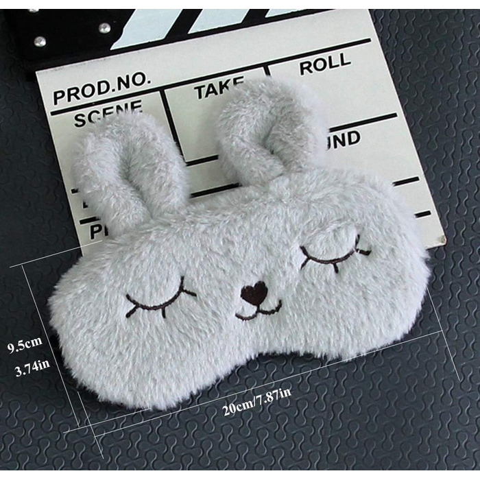 Маски для сну з милим кроликом, м'яка плюшева пов'язка, маски для сну, захист очей для дітей, дівчат, жінок, вдома, для сну, для п