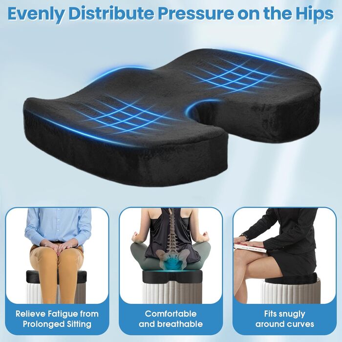 Гелева подушка, ортопедична подушка сидіння, кільцеподібна подушка проти сидіння, кільце сидіння, подушка для куприка, рельєфна, комбіноване кільце сидіння з гелю та піни з ефектом пам&39яті, пінопластова подушка для куприка
