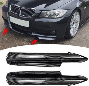 Клапан губного розгалужувача переднього бампера для BMW 3 Series E90 E91 320i 330i 2005-2008 Carbon Look Carbon Look, 2 шт.