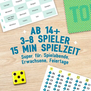 Велика картопля Хамелеон Настільна гра-блеф для сімей та вечірок Викрий зрадника Для 38 гравців віком від 14 років 15-хвилинна гра в Хамелеон (німецька версія)