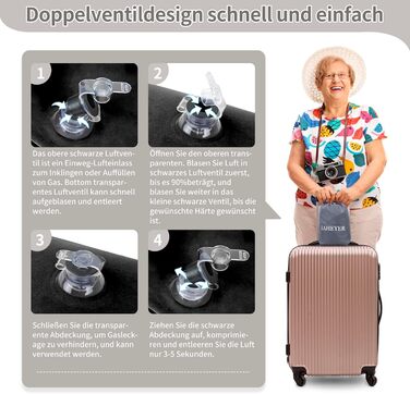 Подушка для підняття ніг SAHEYER, надувна подушка для підняття ніг, подушка для підняття ніг, комфорт для ніг, покращений кровообіг та зменшення набряків, чорна