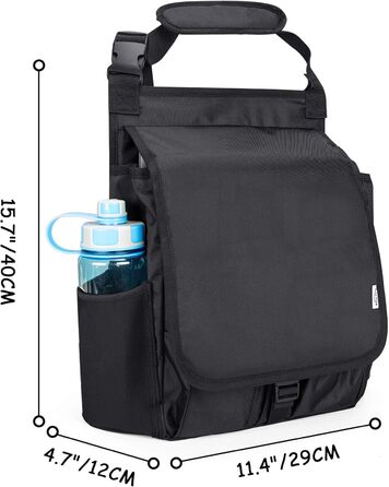 Органайзер на переднє сидіння автомобіля Luxja з чохлом і чохлом для ноутбука, органайзер на сидіння автомобіля з регульованими ре