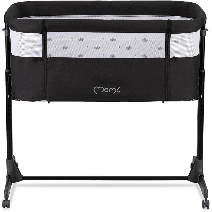 Багатофункціональна тумбочка та дитяче ліжко MoMi REVO, 6-рівневе регулювання висоти від 72 до 82 см, темно-сірий колір