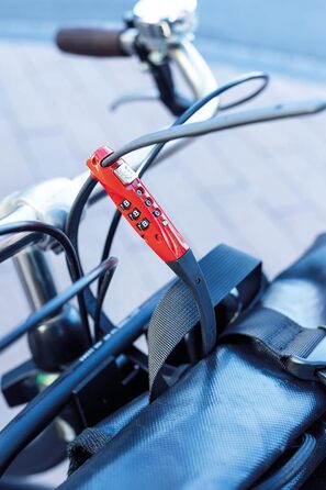 Тросовий замок ABUS Combiflex TravelGuard замок для кріплення шоломів, колясок, лиж та багажу довжина троса 45 см з цифровим кодом Жовтий 45 см