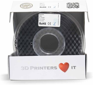 Мм Чорний 1кг високоякісна нитка для 3D-друку, легко друкується, ідеально підходить для моделей та прототипів, 3D PLA 1.75