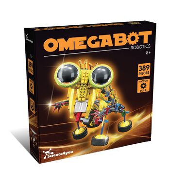 Робототехнічний конструктор Science4you Omegabot Створи свій ходячий робот, STEM-набір з 389 деталей, навчальна гра для дітей 8, 9, 10 років