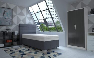 Двосторонній матрац Storeo Basics High Elasticity, середньої жорсткості (H3) та жорсткої (H4), 90 x 200 x 20 см, білий