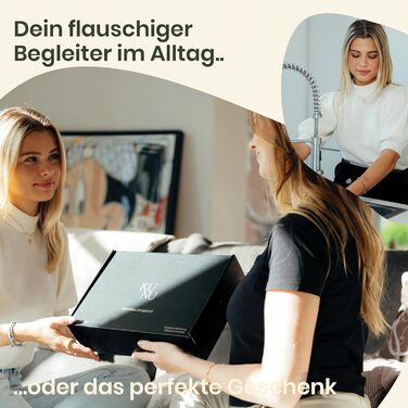 Пояс для грілки KUNU Original - Преміальна довга грілка з поясом - Пояс для нагрівання під час менструації 130 см - Плюшева грілка з кришкою - Пояс для грілки з подарунковою упаковкою, пухнастий чорний