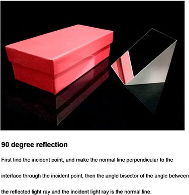 Оптична скляна рефлекторна призма, підходить для точних оптичних інструментів, 10 10 10 мм - 20 20 20 мм, прямокутна призма, 10 10 10 мм (10x10x10 мм)