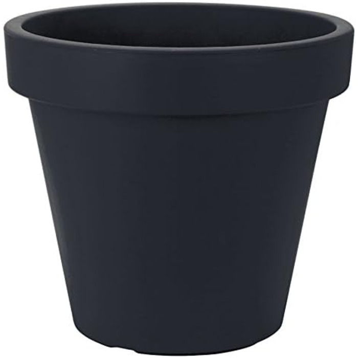 Пластикове кашпо Spetebo XXL велике - 58 см/антрацит - квітковий горщик круглий для зовнішнього та внутрішнього використання - сад
