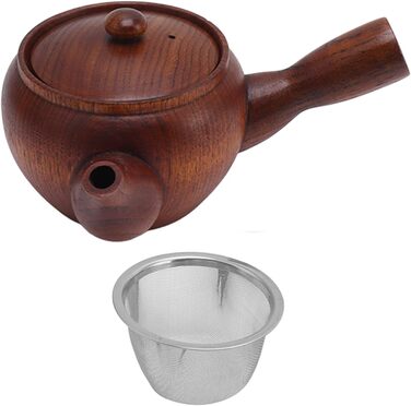 Дерев'яний чайник Holz-Teekanne, традиційний дерев'яний чайник з вишуканим свистком, виготовлений вручну в стилі Кунг-Фу для дому, офісу та ресторану