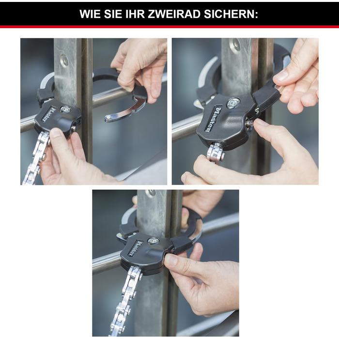 Тросовий замок MASTER LOCK з ключем Трос 1 м 8275EURDPROBLU Ідеально підходить для самокатів, велосипедів, колясок, спортивного спорядження, синій трос, одинарний