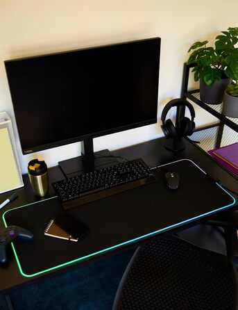 Гібридний ігровий килимок для миші з Razer Chroma RGB (гібридний килимок для миші, 19 зон підсвічування RGB, формат XL, нековзна н