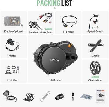 Комплект для переобладнання електровелосипеда Bafang 48 V 250 Вт середнього приводу