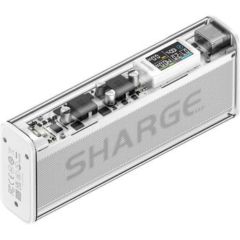 Прозора акумуляторна батарея з портами USB-C USB-A і розумним дисплеєм, ноутбук зовнішні акумулятори для мобільних телефонів для i