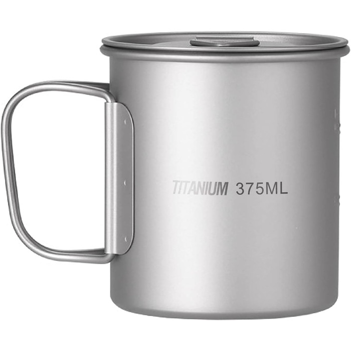 Надлегка титанова кружка Aramox, легка портативна чашка для води, складна кружка для кави/чаю об&39ємом 375 мл для кемпінгу на свіжому повітрі