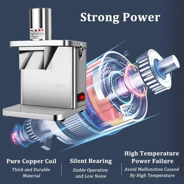 Електричний овочевий подрібнювач Quixnova, 250 Вт, автоматична картоплерізка для цибулі, комерційний автоматичний подрібнювач овочів - регульований