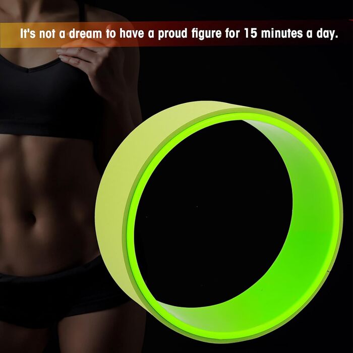 Грінсен Йога Розтяжка Згинання Баланс Колесо Коло для Здоров&39я Фітнес Вправа на Схуднення Зелений