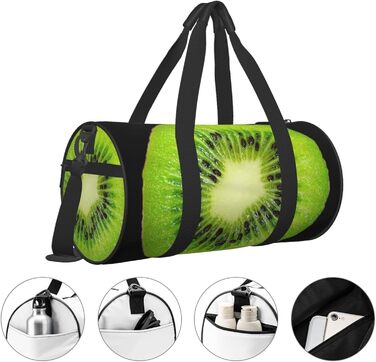 Спортивна сумка для подорожей Киві, чорна, універсальний розмір