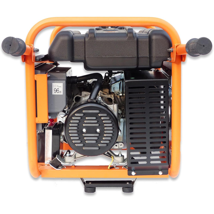 Бензиновий генератор KnappWulf, аварійний генератор, KW7300, 3-фазний, максимальна потужність 6,3 кВт при 400 В, 2,1 кВт при 230 В, з паливним баком 25 л, 230 В, 400 В, 12 В, захист від низького рівня оливи, автоматичний регулятор напруги (AVR), вкл. комп