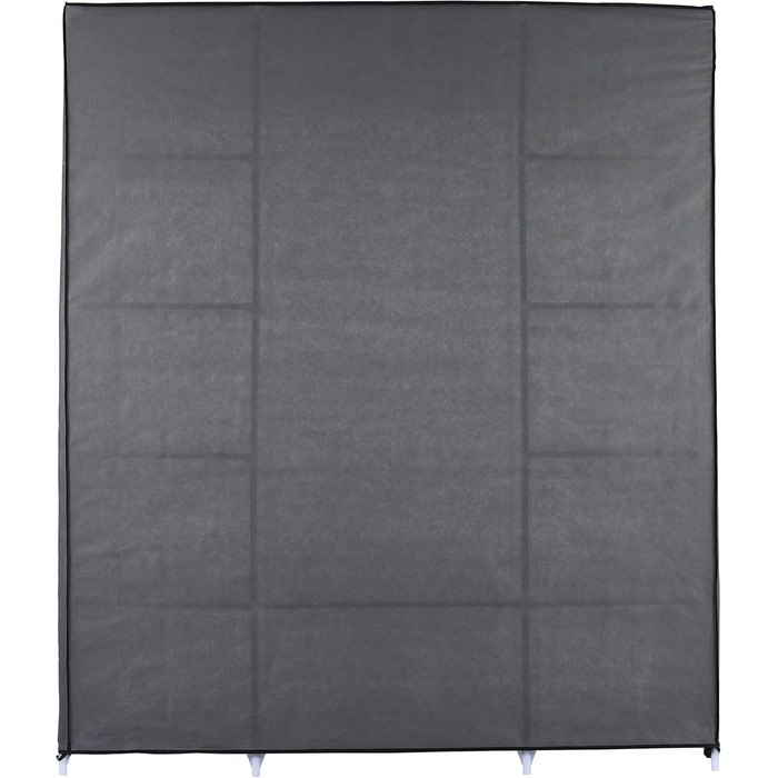 Тканинна шафа Ribelli з 12 відділеннями та вішалки для одягу, приблизно 175 x 150 x 45 см, Складана шафа з вілу, Шафа для спальні, вітальні, гардеробної, Сірий, 12 відділень, Сірий