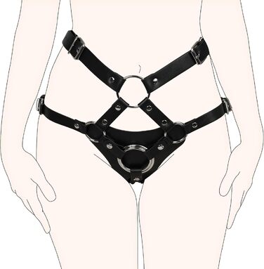 Страпон Klpertoror, регульований, високий пояс, чорний