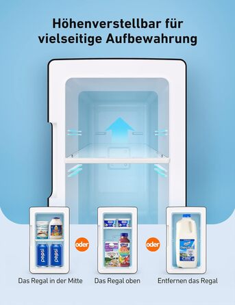 Міні-холодильник AstroAI 2 в 1, 6-літровий холодильник / 8 банок з функцією охолодження та підігріву, розетка 12В / 220В для автом