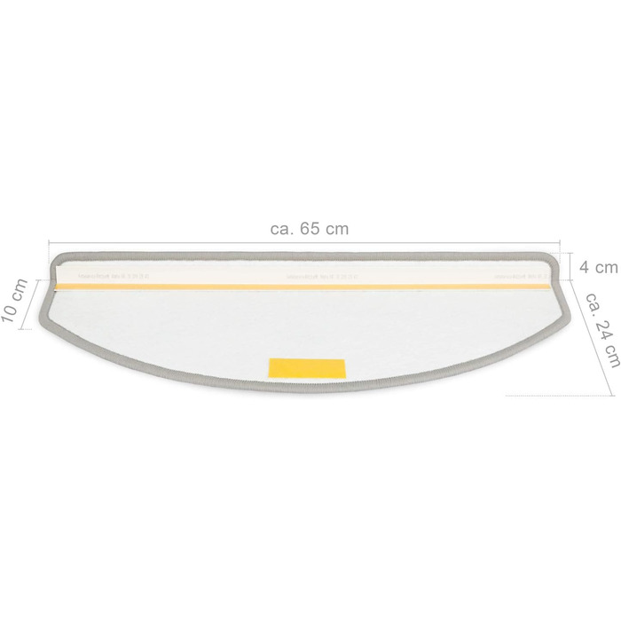 Килимки Kettelservice-Metzker Steps Ventura напівкруглі одинарні та SparSet світло-сірі 15 шт.