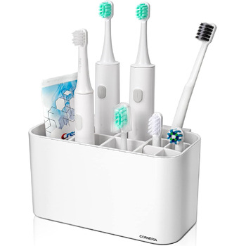 Тримач для зубних щіток настінний - настінний тримач для зубних щіток у ванній кімнаті - підставка для зубної пасти (4 відділення