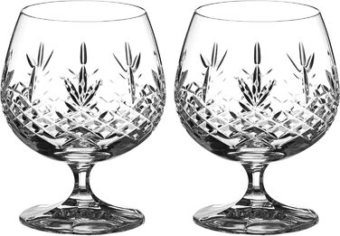 Чарки для коньяку або бренді DIAMANTE - колекція Букінгем - 2 кришталеві чарки для нюхання ручної роботи