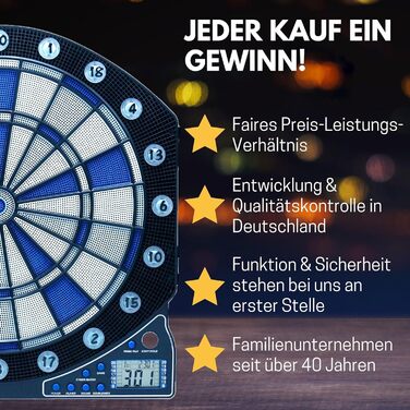 Найкращий спортивний електронний дартс Cambridge зі світлодіодним підсвічуванням цифр, автомат для дартсу з 6 дротиками, мішень для дартсу з блоком живлення, різнокольоровий, M, 2307449 Одинарний